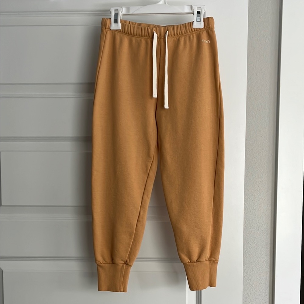 NWOT Tiny Cottons Peach Jogger Sweatpants Kids Size 8